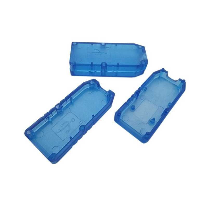 OBUDOWA DO WTYKU USB NIEBIESKA CLEAR 18x40x10mm