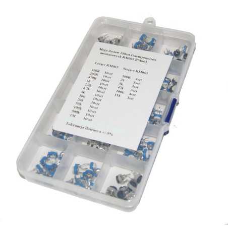 Mega Zestaw 150szt potencjometrów montażowych RM065 RM063 leżące stojące