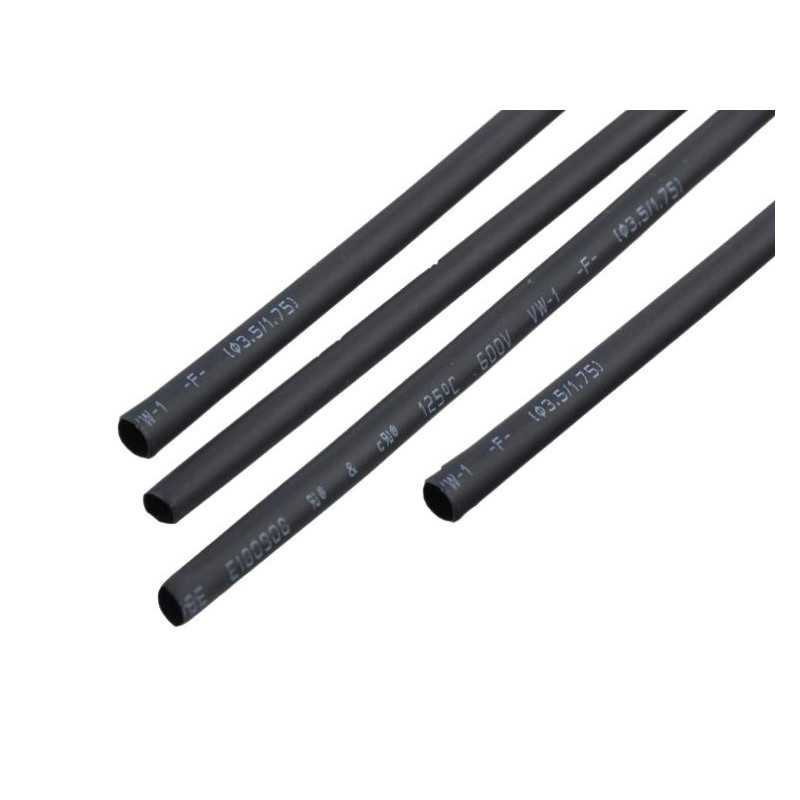 RURKA TERMOKURCZLIWA 2,0 / 1,0 CZARNA 1m CIĘTA