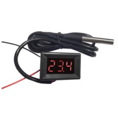 MIERNIK TEMPERATURY DS18B20 4-28V CZERWONY + CZUJNIK -55-125C