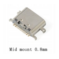 GNIAZDO USB C 3.1 16-PIN SMD 0,8m do SMARTFON TELEFON