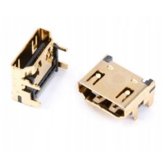 GNIAZDO ZŁĄCZE HDMI SMD KĄTOWE 19-PIN