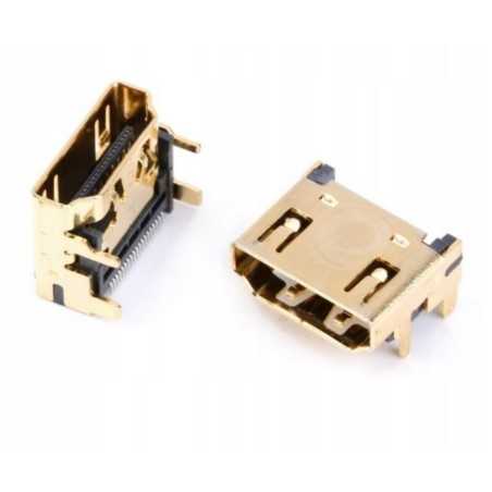GNIAZDO ZŁĄCZE HDMI SMD KĄTOWE 19-PIN