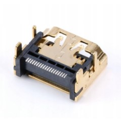 GNIAZDO ZŁĄCZE HDMI SMD KĄTOWE 19-PIN