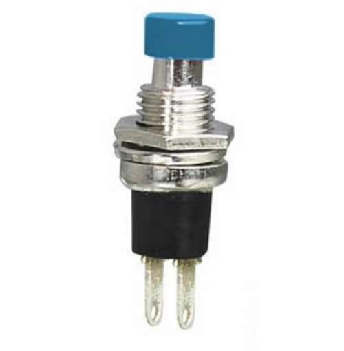 PRZYCISK PBS-10Blue monostabilny NIEBIESKI 1A 250V okrągły zwierny