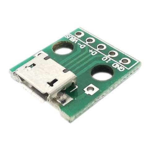 GNIAZDO MICRO USB MODUŁ NA PCB DO PŁYTKI PROTOTYPOWEJ PLY171