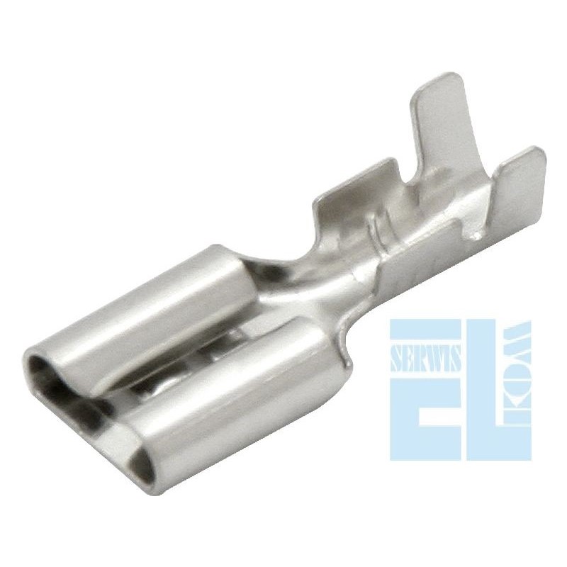 KONEKTOR NIEIZOLOWANY ŻEŃSKI 6,3mm SREBRNY - 10szt