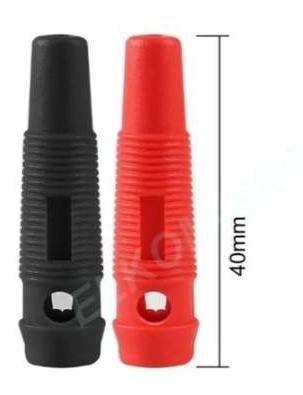 WTYK BANAN 4mm CZARNY Z GNIAZDEM SKRĘCANY AL2311B KOŃCÓWKA PROSTA SPRĘŻYNA