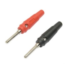 WTYK BANAN 4mm CZARNY Z GNIAZDEM SKRĘCANY AL2311B KOŃCÓWKA PROSTA SPRĘŻYNA