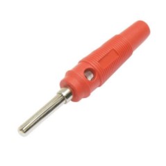 WTYK BANAN 4mm CZERWONY Z GNIAZDEM SKRĘCANY AL2311B KOŃCÓWKA PROSTA SPRĘŻYNA