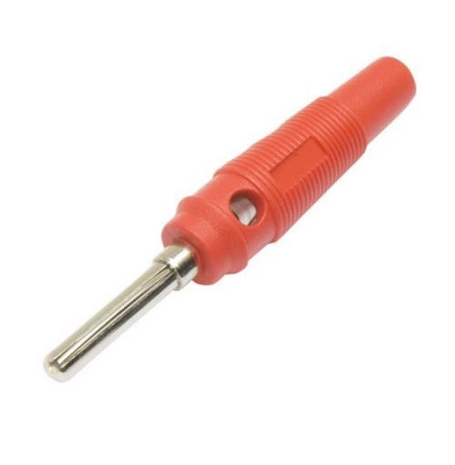 WTYK BANAN 4mm CZERWONY Z GNIAZDEM SKRĘCANY AL2311B KOŃCÓWKA PROSTA SPRĘŻYNA