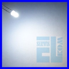 DIODA LED 3mm BIAŁA MATOWA