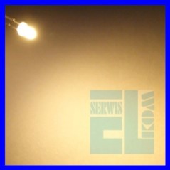 DIODA LED 3mm BIAŁA CIEPŁA MATOWA 400mcd