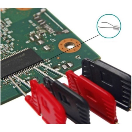 CHWYTAK POMIAROWY PRECYZYJNY 55mm CZERWONY + KABLE