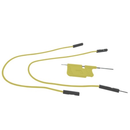 CHWYTAK POMIAROWY PRECYZYJNY 55mm ŻÓŁTY + KABLE