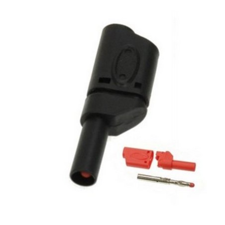 WTYK BAN AN 4mm CZARNY 25.502.2 Z GNZ. BANAN 4mm BEZPIECZNY 32A 1000V Amass LUTOWANY