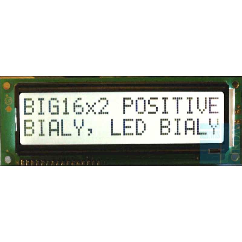 WYŚWIETLACZ LCD 2x16 C K/W BIG DUŻE ZNAKI 16x2 !!! WYŚWIETLACZ LCD 2x16 C K/W BIG DUŻE ZNAKI 16x2 !!!