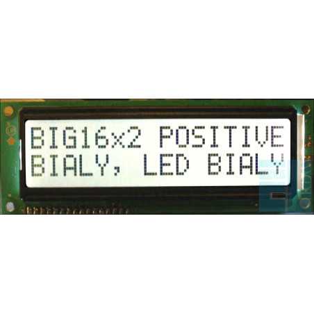WYŚWIETLACZ LCD 2x16 C K/W BIG DUŻE ZNAKI 16x2 !!!