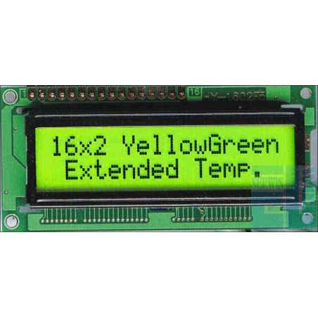 WYŚWIETLACZ LCD 2x16 E Y/G 16x2