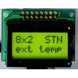 WYŚWIETLACZ LCD 2x8 A Y/G 8x2