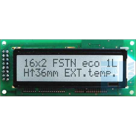  WYŚWIETLACZ LCD 2x16 H FHW K/W CYRYLICA 16x2