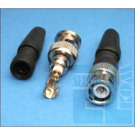 BNC WTYK PROSTY SKRĘCANY Z ODGIĘTKĄ