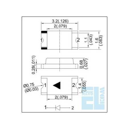 DIODA LED SMD 1206 BIAŁA CIEPŁA WARM 330mcd 120st
