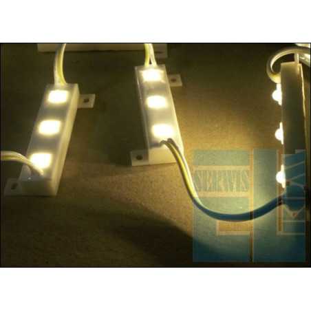  PODŚWIETLENIE LISTWA 3 LED FLUX BIAŁA CIEPŁA 12V WODOSZCZELNA