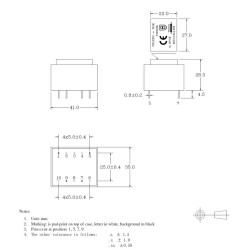  TRANSFORMATOR 4VA 230V - 12V 333mA