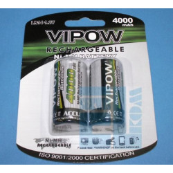  AKUMULATORKI NI-MH C R14 4000mAh VIPOW opak. 2szt/blister