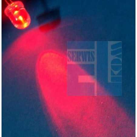 DIODA LED 10mm CZERWONA 5,8cd 30st. SUPERJASNA !