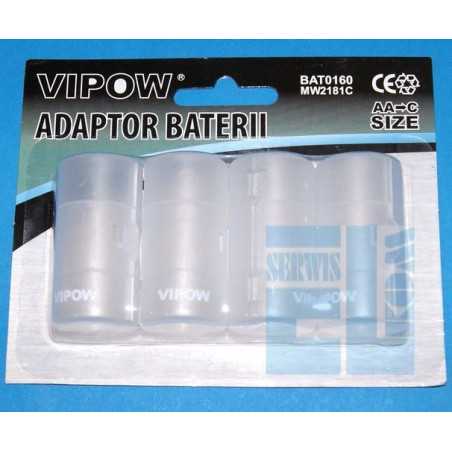 ADAPTOR ADAPTER R6 na R14 AA na C KONWERTER BATERII 2szt