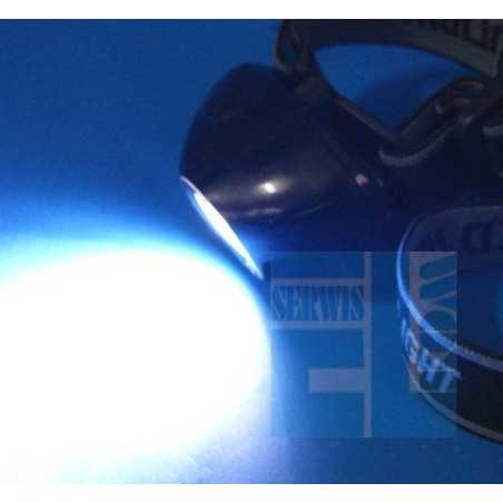 LATARKA CZOŁOWA LED 1W REGULACJA KĄTA NACHYLENIA 3-funkcje VIPOW