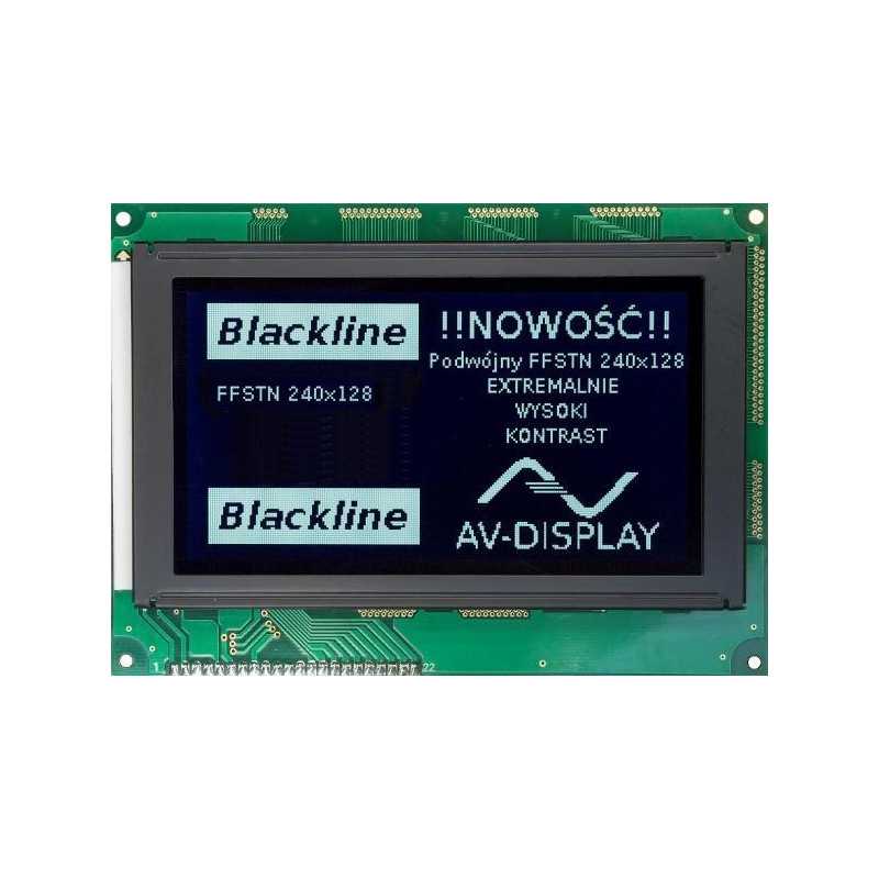 BLACKLINE WYŚWIETLACZ GRAFICZNY LCD 240x128 S DIW W/KK - T6963C GENERATOR ZNAKÓW