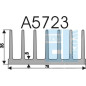 RADIATOR A5723 L-5cm / 7.8cm żebrowany