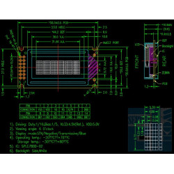  WYŚWIETLACZ LCD 1x6 B FHW BIG 6x1 CYRYLICA POZYTYW