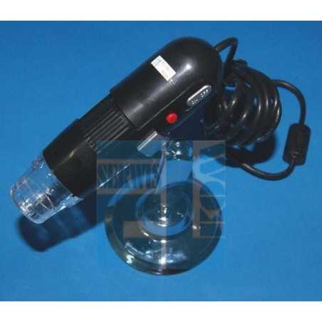 Cyfrowy mikroskop USB + Oświetlenie 8 LED