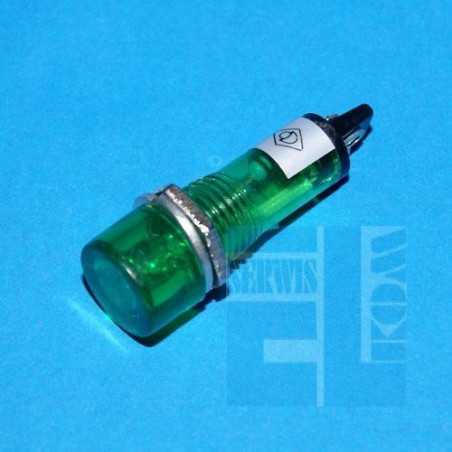  KONTROLKA ZIELONA Z ŻARÓWKĄ 230V Panel 12mm