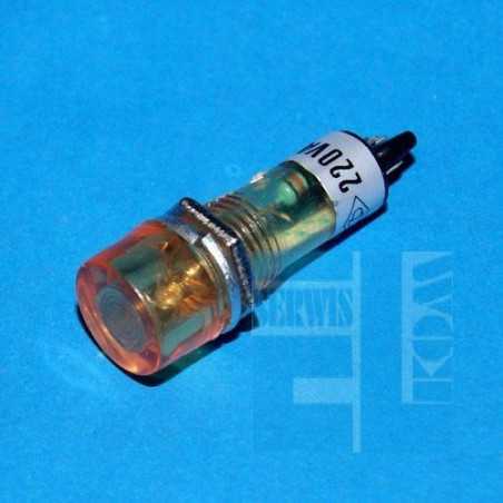  KONTROLKA ŻÓŁTA Z ŻARÓWKĄ 230V Panel 12mm