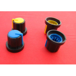 GAŁKA POTENCJOMETRU WCISKANA 17,5mm - CZERWONA WSKAŹNIK