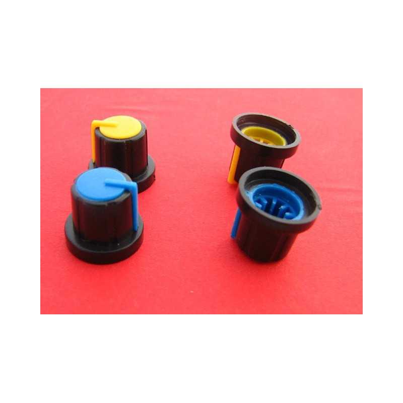 GAŁKA POTENCJOMETRU WCISKANA 17,5mm - ŻÓŁTA WSKAŹNIK GAŁKA POTENCJOMETRU WCISKANA 17,5mm - ŻÓŁTA WSKAŹNIK