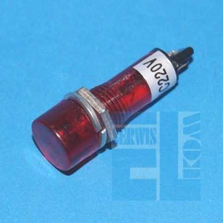  KONTROLKA CZERWONA Z ŻARÓWKĄ 230V Panel 12mm