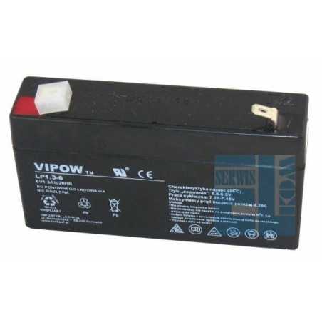 AKUMULATOR ŻELOWY 6V 1,3Ah VIPOW