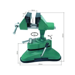 IMADŁO OBROTOWE 360st. METALOWE Z PRZYSSAWKĄ