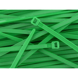 OPASKA KABLOWA ZACISKANA 2,5x100mm ZIELONA - 100szt