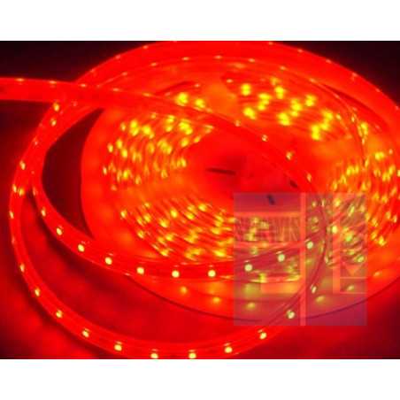 SZNUR TAŚMA DIODOWA ELASTYCZNA / GIĘTKA LED CZERWONA 12V - 300 LED 5m - w osłonie