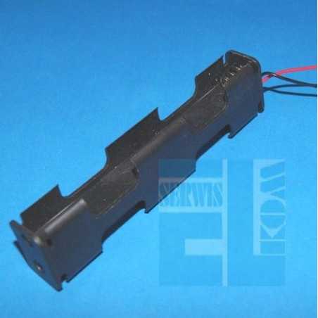 KOSZYK BATERII POJEMNIK 4xAA PROSTY PODŁUŻNY 4x R6 AA PRZEWÓD