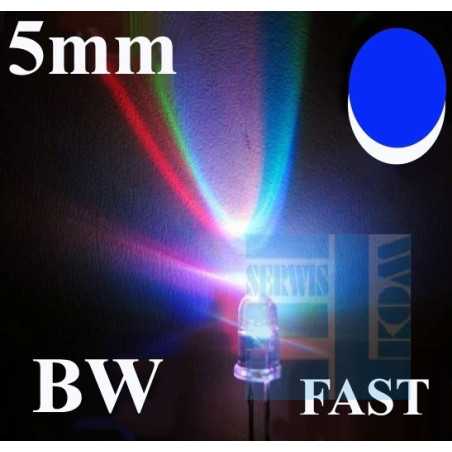 DIODA LED 5mm MIGAJĄCA B-W NIEBIESKO-BIAŁA FAST DWUKOLOROWA CLEAR 2N /AK
