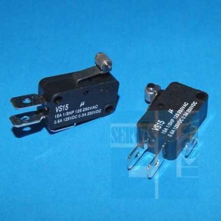 MIKROPRZEŁĄCZNIK VS15N05-1C 15A 250VAC KRAŃCÓWKA NO+NC L-12mm KÓŁKO