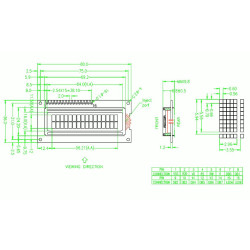  BLACKLINE WYŚWIETLACZ LCD 2x16 E DLR R1K CYRYLICA 16x2 FFSTN